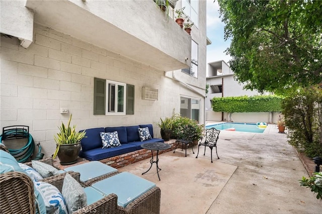 view of patio / terrace with an outdoor hangout area