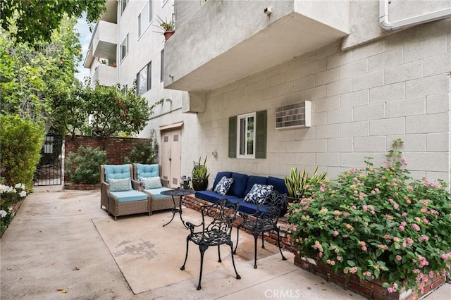 view of patio featuring outdoor lounge area