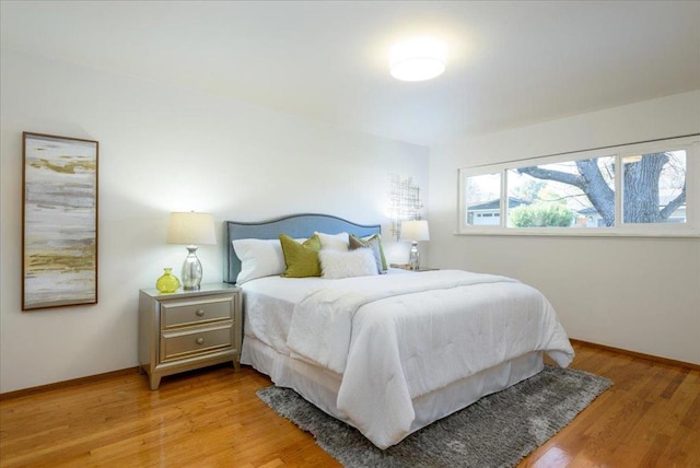 bedroom featuring light hardwood / wood-style flooring