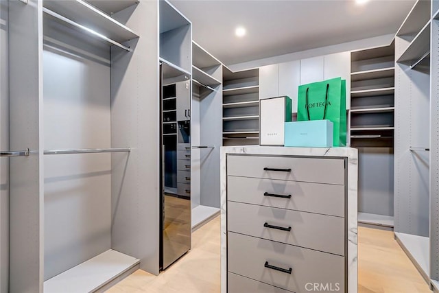 view of walk in closet