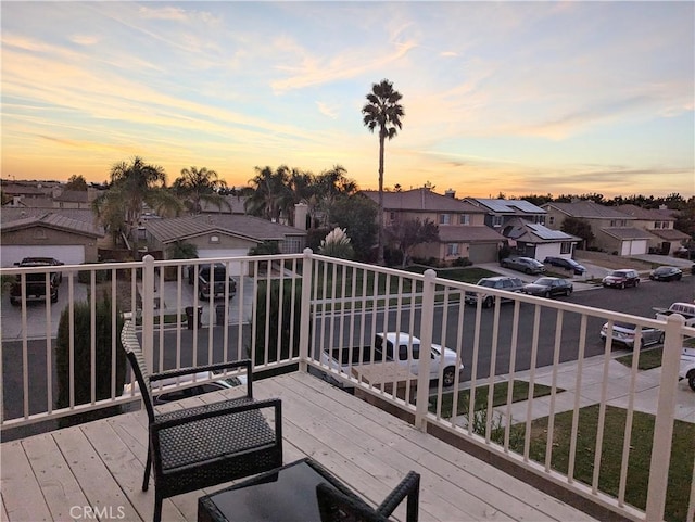 view of deck at dusk