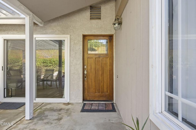 view of exterior entry