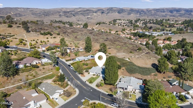 aerial view featuring a mountain view