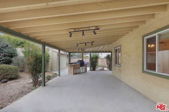 view of patio featuring area for grilling