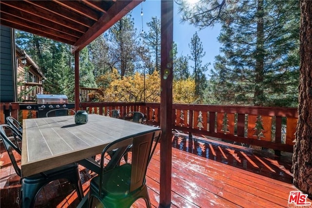 view of wooden terrace