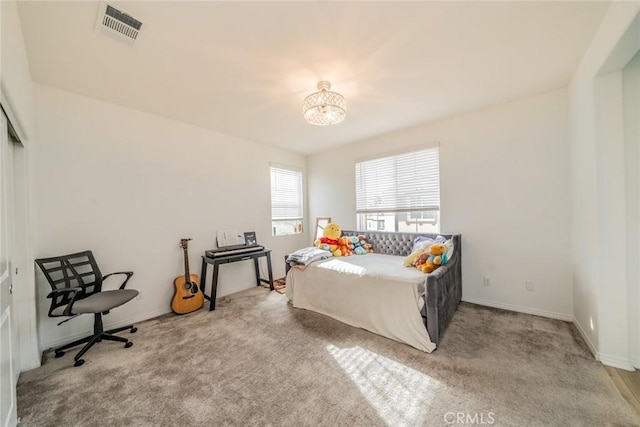 view of carpeted bedroom