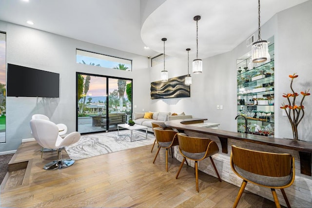 interior space featuring light hardwood / wood-style flooring