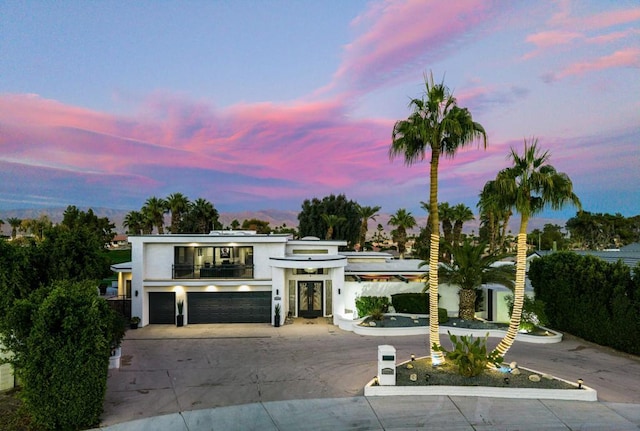 contemporary house with a garage