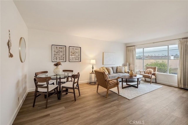 living room featuring hardwood / wood-style flooring