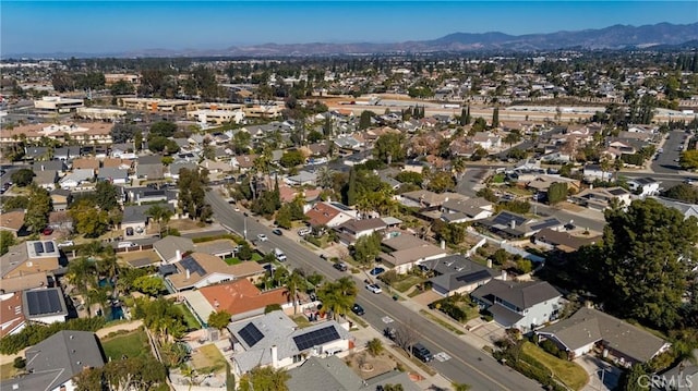 bird's eye view featuring a mountain view