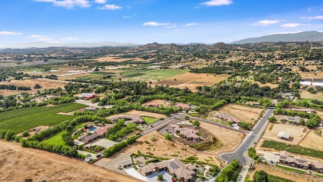 drone / aerial view with a mountain view