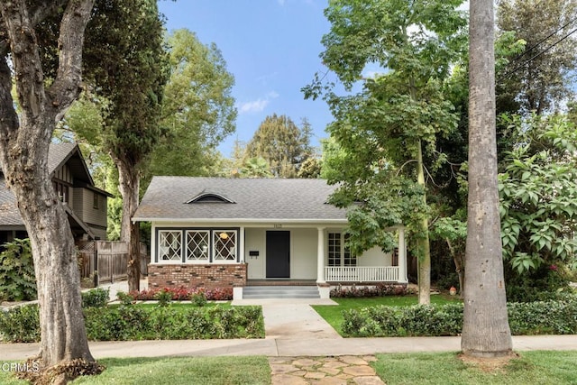 view of front of house with covered porch