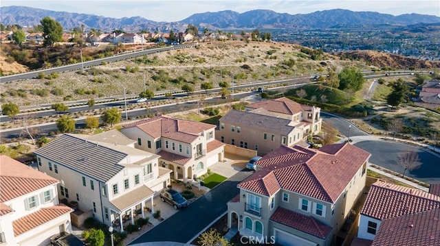 aerial view featuring a mountain view