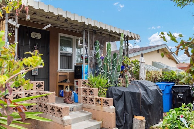 view of patio with grilling area