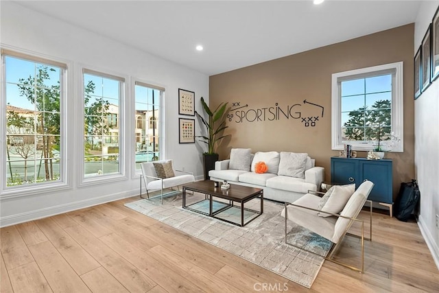 interior space featuring light wood-type flooring