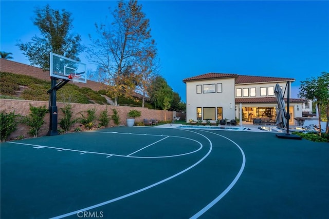 view of basketball court