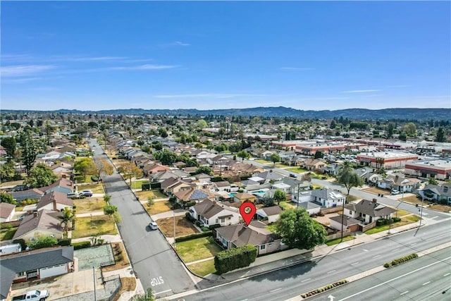 bird's eye view with a residential view