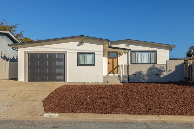 view of front facade with a garage