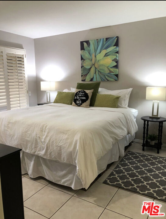 view of tiled bedroom