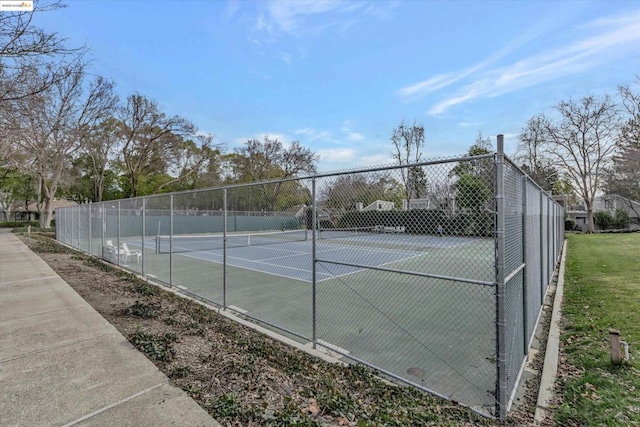 view of tennis court