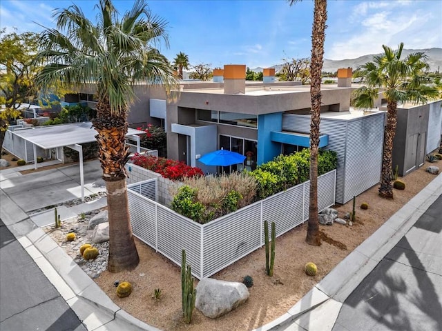 view of property with a carport