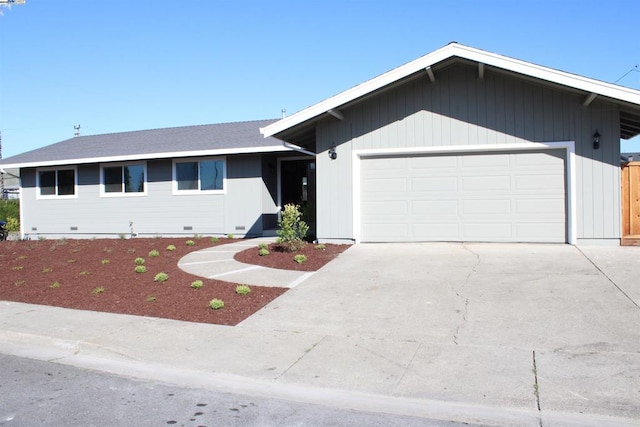 ranch-style house with a garage