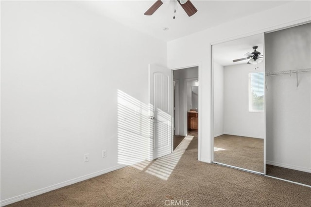 30272 Tattersail Way, Menifee, CA 92584 - unfurnished bedroom with a closet, carpet, a ceiling fan, and baseboards