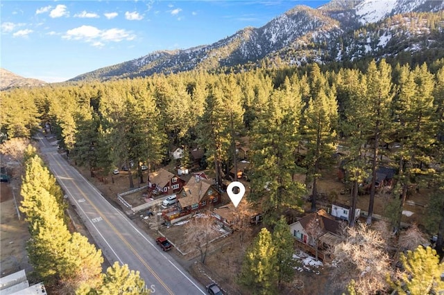 1149 Apple Ave, Wrightwood, CA 92397 - aerial view featuring a forest view and a mountain view