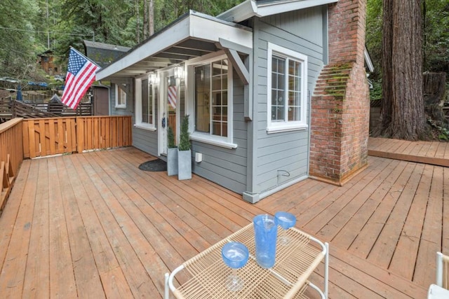 view of wooden deck