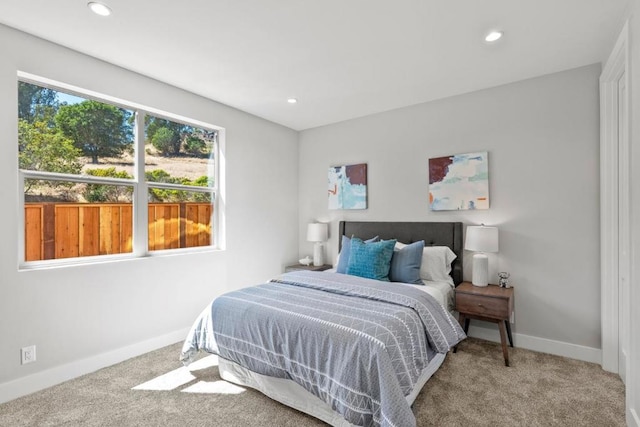 view of carpeted bedroom