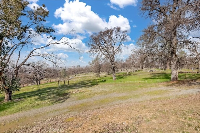 view of yard featuring a rural view