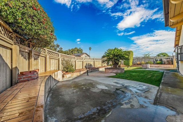 view of yard featuring a patio