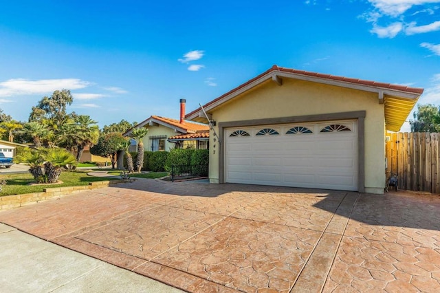 view of front facade with a garage