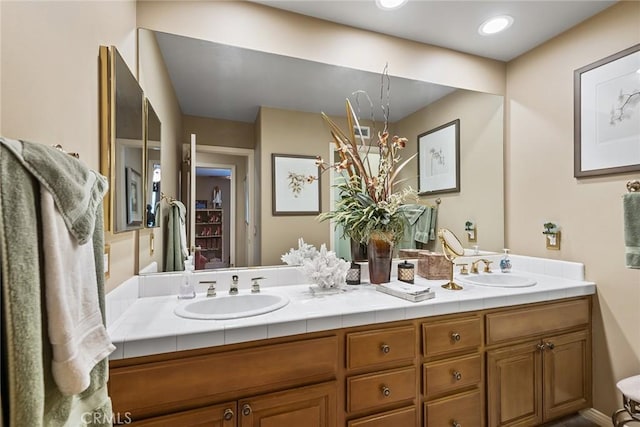 bathroom featuring vanity