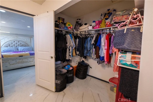 view of walk in closet