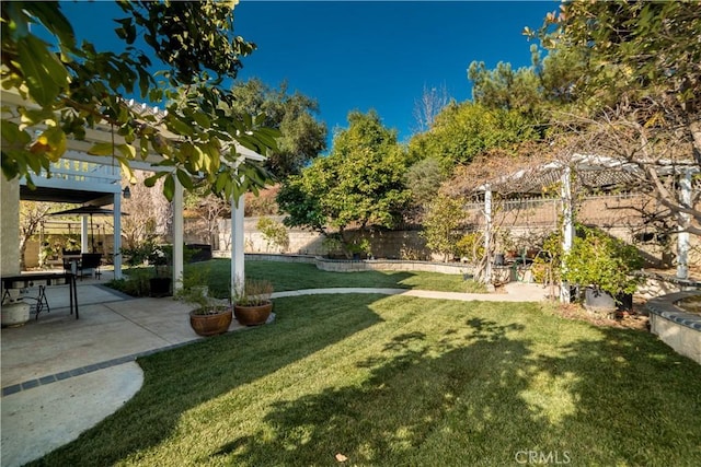 view of yard with a patio