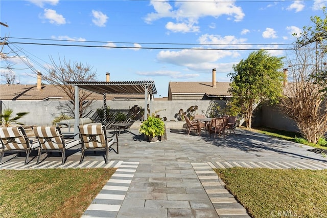 view of patio / terrace with a pergola