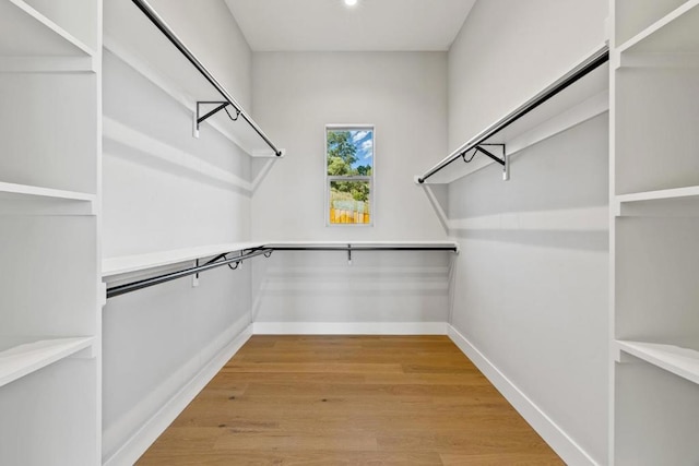 walk in closet featuring hardwood / wood-style floors