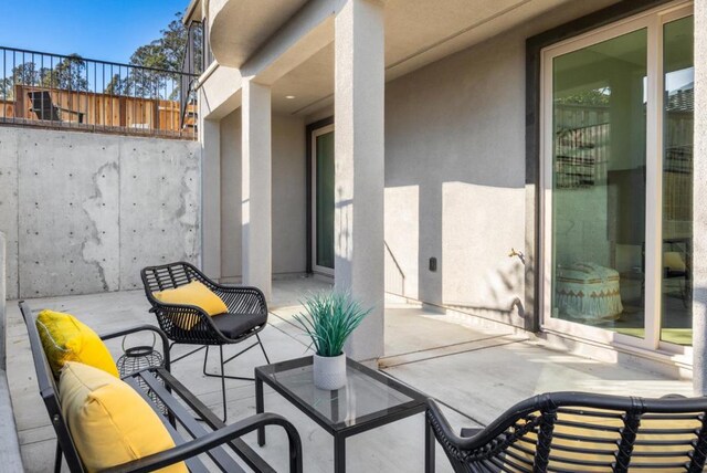 view of patio with an outdoor living space