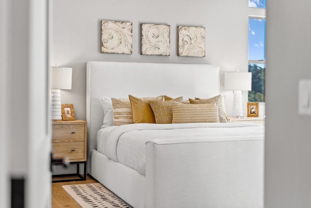 bedroom featuring hardwood / wood-style flooring