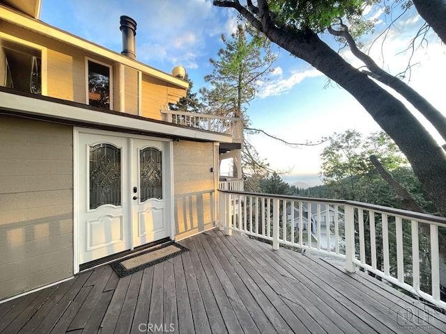 view of deck at dusk