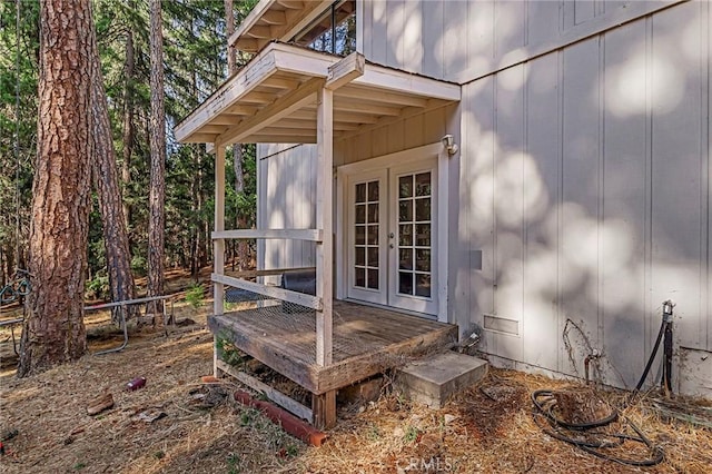 exterior space featuring french doors