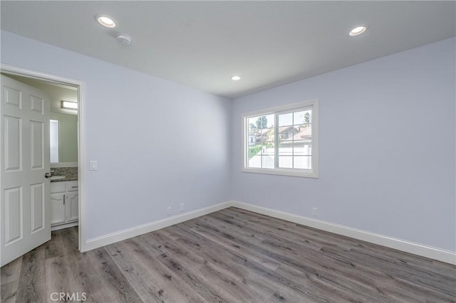 empty room featuring light hardwood / wood-style floors