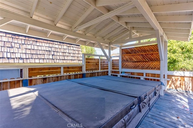 wooden deck with fence