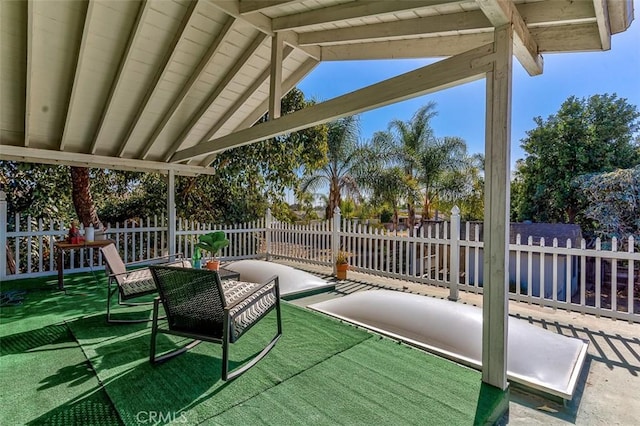 view of patio / terrace with a fenced backyard