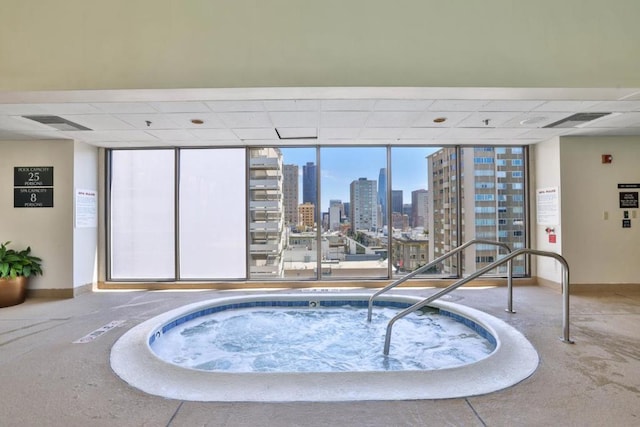 view of pool featuring an indoor in ground hot tub