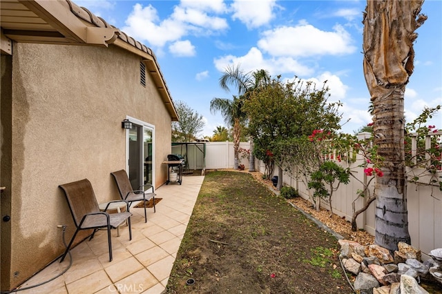 view of yard with a patio area