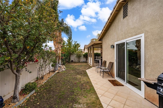 view of yard with a patio