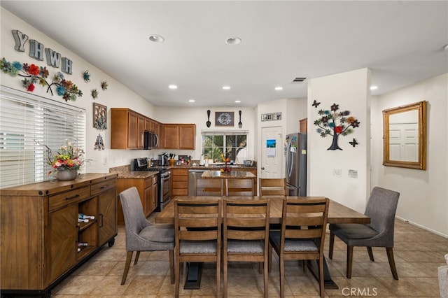 view of dining area