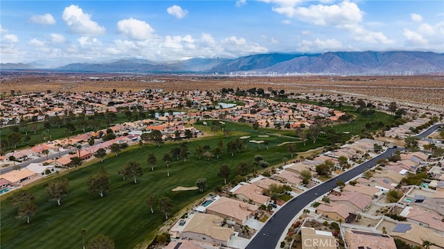 bird's eye view featuring a mountain view